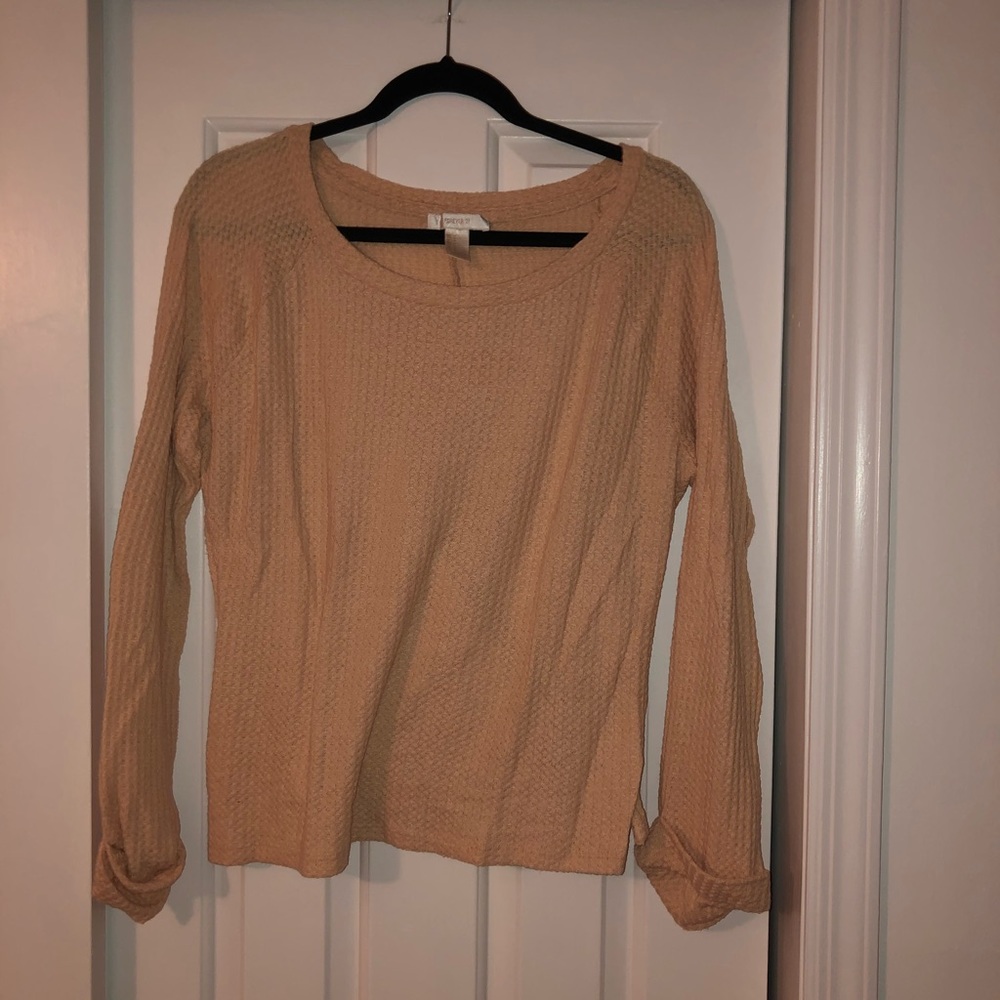 Cream Ribbed Forever 21 Sweater